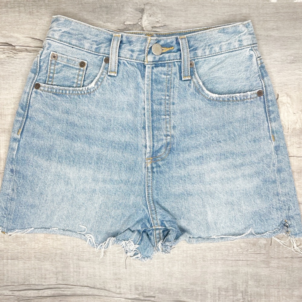 Denim Forum The Yoko Mid Thigh Jeans Shorts 23
